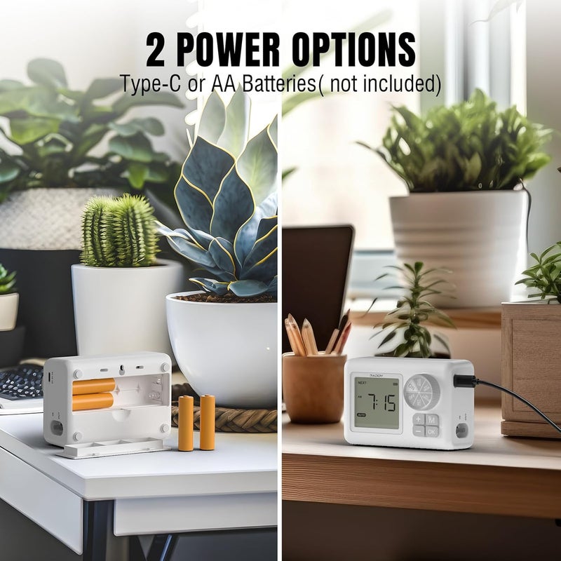 Raddy WS-6 Automatic Plant Waterer, Indoor Plant Watering System for 15 Potted Plants, Programmable Water Timer with LCD Display, USB Power, Water Shortage Alarm for Balcony Greenhouse - Image 3